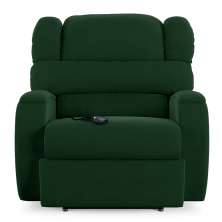 Poltrona do Papai Sala de Cinema Reclinável Kylie Controle Power Elétrico Veludo Verde Esmeralda G23
