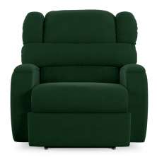 Poltrona do Papai Sala de Cinema Reclinável Kylie Elétrica Botão com Led Massagem USB Veludo Verde Esmeralda G23
