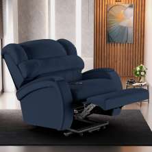 Poltrona do Papai Sala de Cinema Reclinável Kylie Elevação Lift Elétrico PU Azul G23