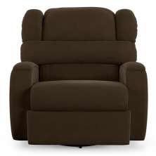 Poltrona do Papai Sala de Cinema Reclinável Kylie Glider Manual Giratória USB Veludo Marrom G23