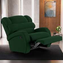 Poltrona do Papai Sala de Cinema Reclinável Kylie Manual Veludo Verde Esmeralda G23