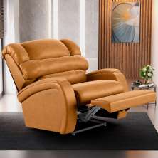 Poltrona do Papai Sala de Cinema Reclinável Kylie Power Touch Massagem USB PU Whisky G23