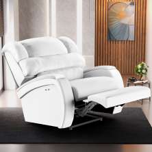 Poltrona do Papai Sala de Cinema Reclinável Kylie Power Touch PU Branco G23