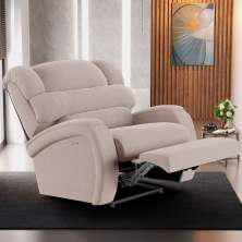 Poltrona do Papai Sala de Cinema Reclinável Kylie Power Touch USB Veludo Rosê G23