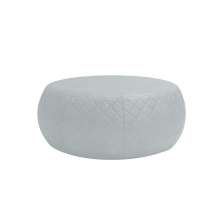 Puff Cleo 105cm Trêsse Corano Branco - Gran Belo