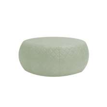 Puff Cleo 105cm Trêsse PU Sintético Bege Claro - Gran Belo