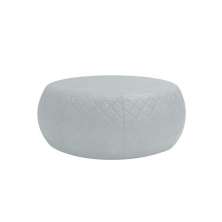 Puff Cleo 105cm Trêsse PU Sintético Branco G15 - Gran Belo