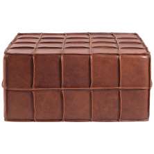 Puff Decorativo Mercury 60x80 Couro Mel G34 - Gran Belo