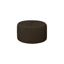Puff Decorativo Sala De Estar Round Veludo Marrom G45 - Gran Belo