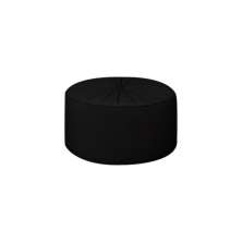 Puff Decorativo Sala De Estar Round Veludo Preto G45 - Gran Belo