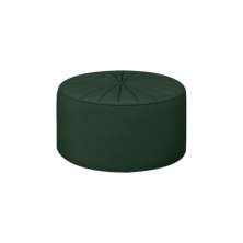 Puff Decorativo Sala De Estar Round Veludo Verde G45 - Gran Belo