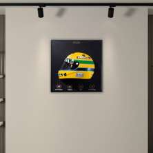 Quadro 3D Decorativo Helmet Capacete Fórmula 1 50X50 Senna 1988 G53 - Gran Belo