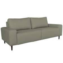 Sofá 03 Lugares Sala de Estar Recepção 220cm Bipartido Brad Couro Fendi G58 - Gran Belo