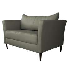 Sofá 2 Lugares Decorativo Sala de Estar 120cm Pés Palito Lubbock Couro Fendi G58 - Gran Belo