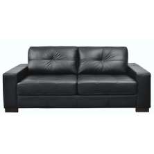 Sofá 2 Lugares Milão 150cm Couro Negro - Gran Belo