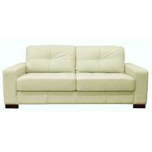 Sofá 2 Lugares Milão 150cm Couro Off White - Gran Belo