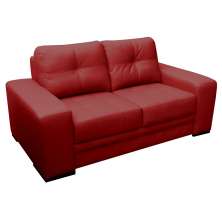 Sofá 2 Lugares Sala de Estar Milano 170cm Couro Vermelho G58 - Gran Belo