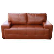 Sofá 2 Lugares Sala de Estar Roma 180 cm Couro Conhaque G58 - Gran Belo