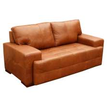 Sofá 2 Lugares Sala de Estar Roma 180 cm Couro Mel G58 - Gran Belo