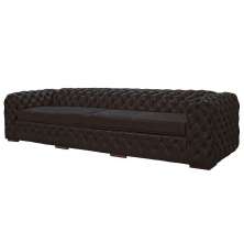 Sofá 3 Lugares Astúria 240cm Couro Marrom Fosco G58 - Gran Belo