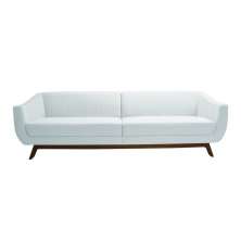 Sofá 3 Lugares Boomer 230cm PU Sintético Branco G15 - Gran Belo