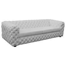 Sofá 4 Lugares Astúria 260cm Couro Branco G58 - Gran Belo