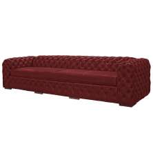 Sofá 4 Lugares Astúria 280cm Couro Vermelho G58 - Gran Belo