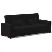 Sofá Cama Decorativo 210cm Beesley Linho Preto G19 - Gran Belo