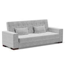 Sofá Cama Decorativo 210cm Beesley Suede Cinza G19 - Gran Belo