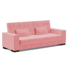Sofá Cama Decorativo 210cm Beesley Suede Rose G19 - Gran Belo