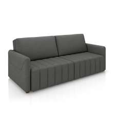 Sofá-Cama Decorativo Retrátil Thanos 2 Lugares 192cm Linho Grafite G45 - Gran Belo