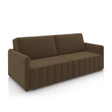 Sofá-Cama Decorativo Retrátil Thanos 2 Lugares 192cm Veludo Marrom G45 - Gran Belo