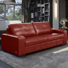 Sofá Decorativo 2 Lugares Turim 150cm Couro Vermelho G58 - Gran Belo