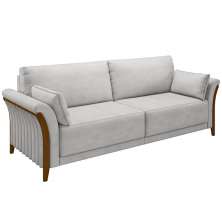 Sofá Decorativo 3 Lugares 222cm Market Veludo Cinza G45 - Gran Belo