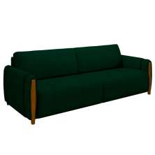 Sofá Decorativo 3 Lugares 223cm Maceió Veludo Verde G45 - Gran Belo