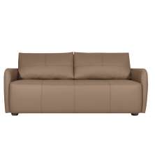 Sofá Decorativo Sala de Estar Lily 3 Lugares 240cm Couro Bege G34 - Gran Belo