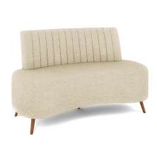 Sofá Living Decorativo 2 Lugares 1,60M Katara Bege Linho G33 - Gran Belo