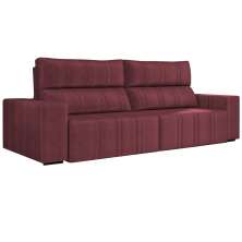 Sofá Retrátil 274 cm Sala de Estar Leonel Suede Bordô G52 - Gran Belo
