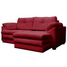 Sofá Retrátil 3 Lugares Bipartido Sala de Estar Piece 215cm Couro Vermelho - Gran Belo