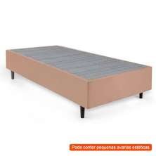 [OUTLET] Base para Cama Box Solteiro Guldi (39x88x188) Natural e Cinza