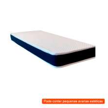 [OUTLET] Colchão Solteiro Guldi Duplo Plus D28 (16x88x188) Branco e Azul