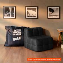 [OUTLET] Módulo Central Sofá Guldi Popup Corino Preto