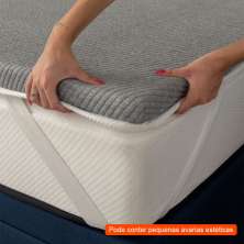 [OUTLET] Pillow Top Queen Guldi Dream Espuma D50 Viscoelástica com Alça (5x158x198) Branco e Cinza