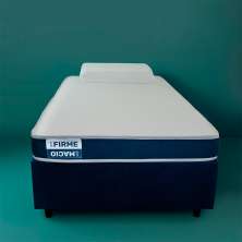 Cama Box com Colchão Viúva Guldi Duplo D28 e 1 Travesseiro Guldi Soft Nasa Branco e Azul