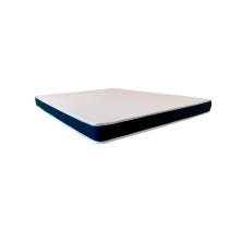 Colchão Queen Espuma D28 Guldi Duplo 12cm (12x158x198) Azul e Branco