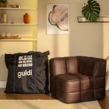Módulo Canto Sofá Guldi Popup Corino Café
