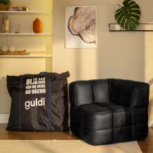 Módulo Canto Sofá Guldi Popup Corino Preto