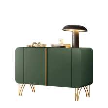 Aparador Buffet Sala Benvenuto Com 2 Portas e Pés em Aço Verde Pistache