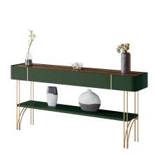 Aparador Buffet Vivant com Pés em Aço Verde Pistache/Castanho