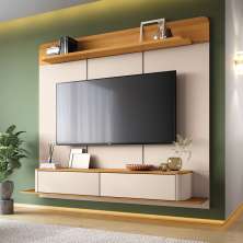 Home Painel Galax Suspenso para TV até 70 Polegadas com Off White/Cinamomo G26 - Hb Móveis
